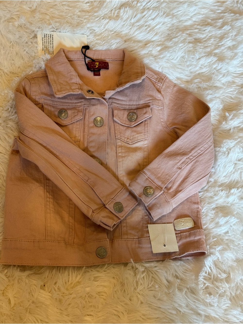 7 For All Mankind Pink Girls' Denim Jacket